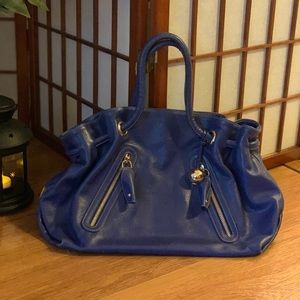 Blue Furla Carmen Zip Tote Bag